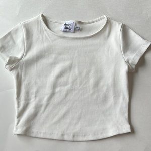 Princess Polly white crop top